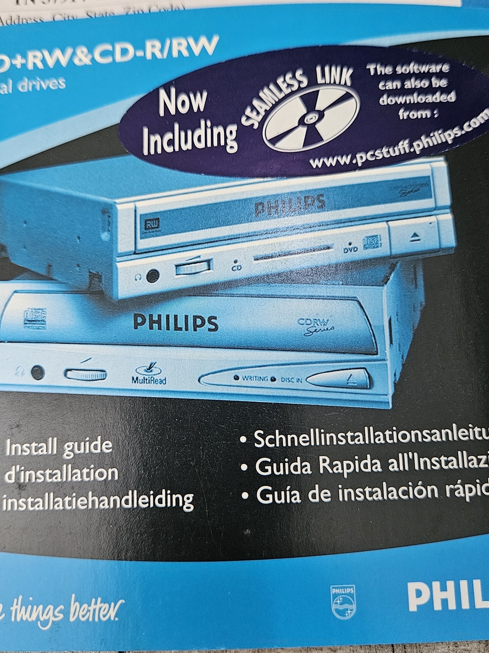 PHILIPS CD-RW Internal Drive - Blue/Silver